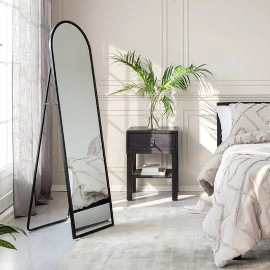 Habitat Aria 60" Black Standing Arched Mirror {3}