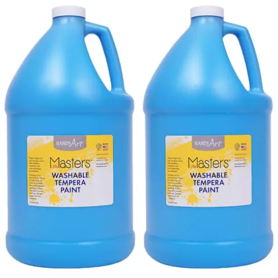 Handy Art&reg; Little Masters&reg; Washable Tempera Paint Gallon, 2ct. Light Blue {1}