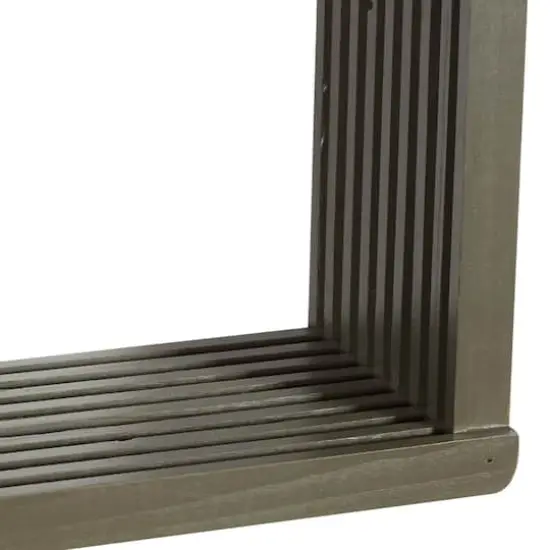 Gray Wood Contemporary Wall Shelf, 12" x 12" x 7" {5}