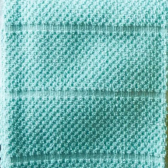 DII&reg; Aqua & White Basic Chef Terry Dishtowel Set {5}