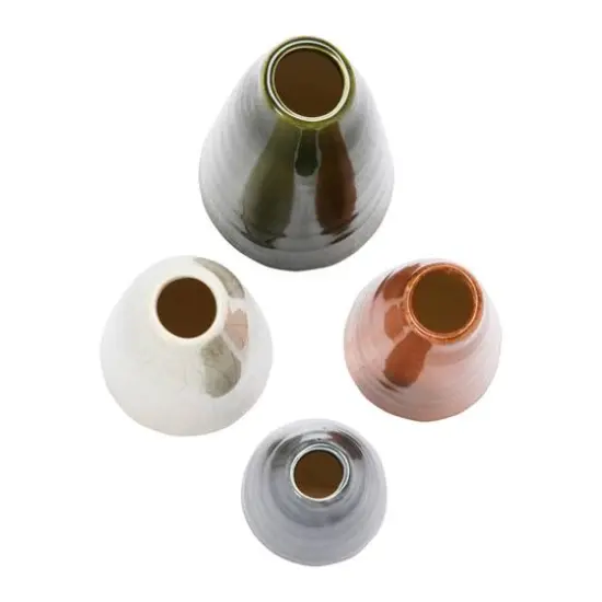 Hello Honey&reg; Decorative Conical Stoneware Vase Set Terracotta Tone {6}