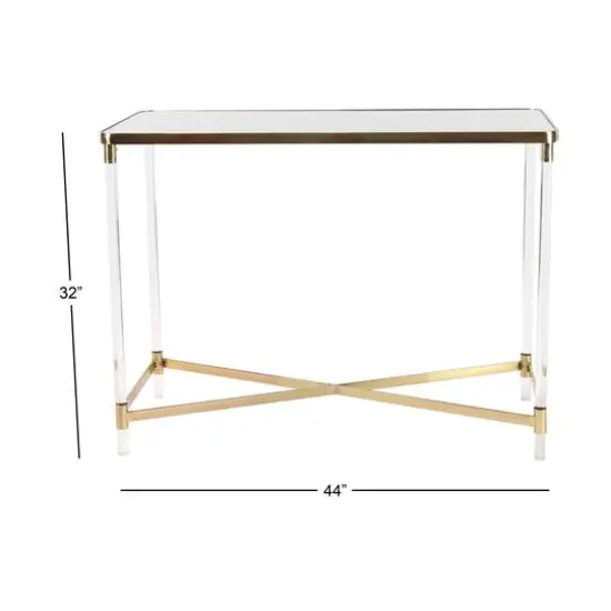 3.5ft. Clear Contemporary Acrylic Console Table {8}