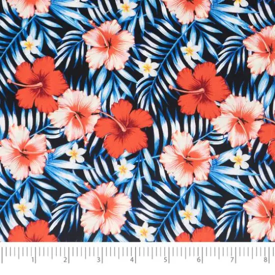 SINGER Patriotic Tropical Cotton Fabric {1}