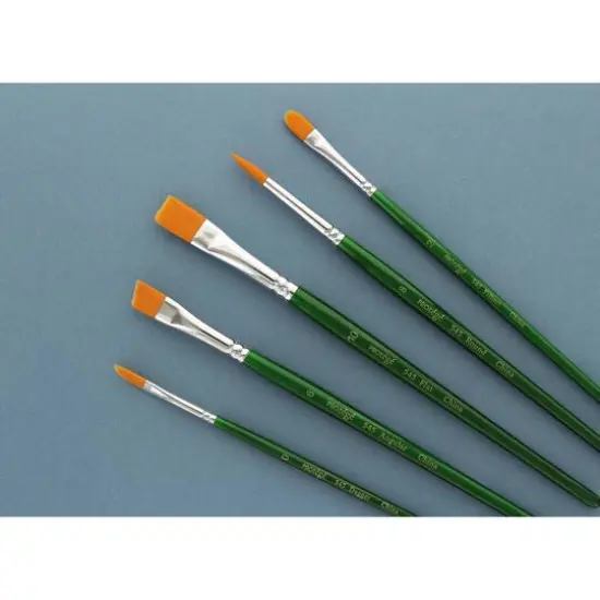 Prot&eacute;g&eacute; Gold Nylon Short Handle Variety 5 Piece Brush Set {3}