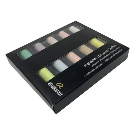 Rembrandt 10 Color Half Stick Soft Pastel Set Highlights {4}
