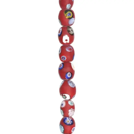 Red Millefiori Oval Beads by Bead Landing&reg; {1}
