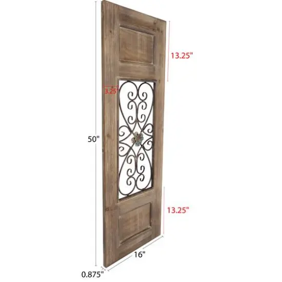 Hastings Home 50" Metal & Wood Door Panel Wall D&eacute;cor {4}