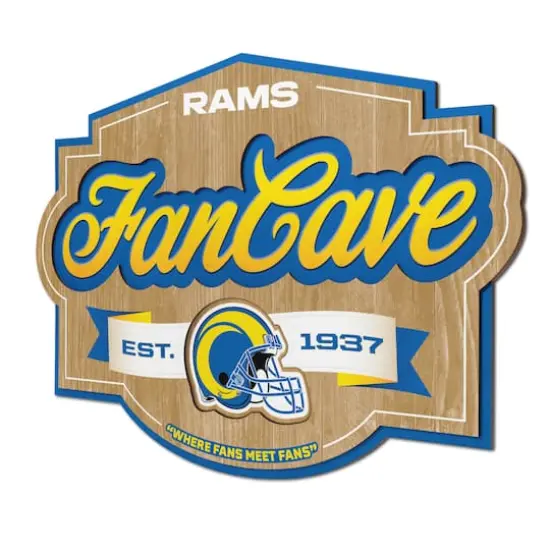 NFL Fan Cave Sign Los Angeles Rams {1}