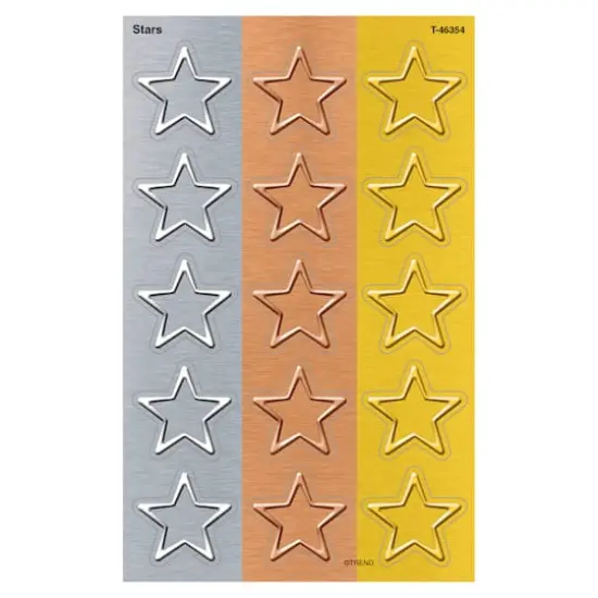 Trend Enterprises&reg; I Heart Metal Stars superShapes Stickers, 6 Packs of 120 {1}