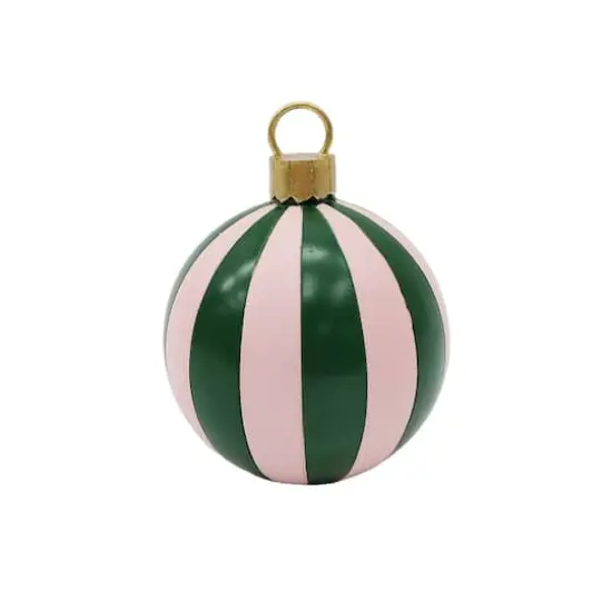 5" Striped Monogram Ball Ornament Tabletop D&eacute;cor by Ashland&reg; H {3}