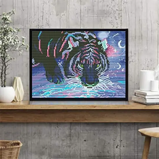 Sparkly Selections Tiger Glow in the Dark Diamond Art Kit {3}