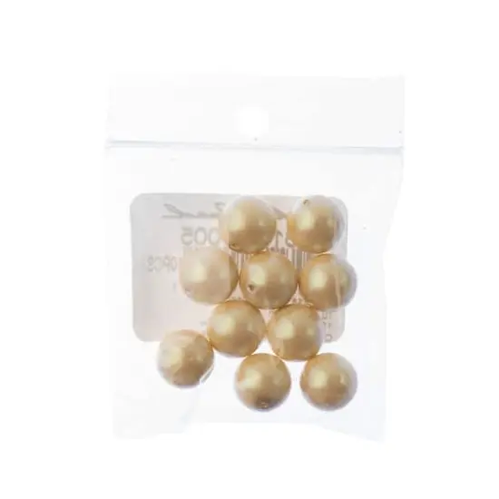 Preciosa Maxima Nacre Pearl Beads, 10mm Pearlescent Yellow {3}
