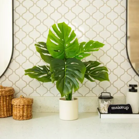 20in. Artificial Swiss Monstera Plant {6}