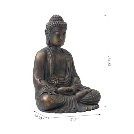 Glitzhome&reg; 23" Meditating Buddha Statue {9}