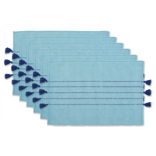 DII&reg; Thera Stripe Blue Placemats, 6ct. {1}