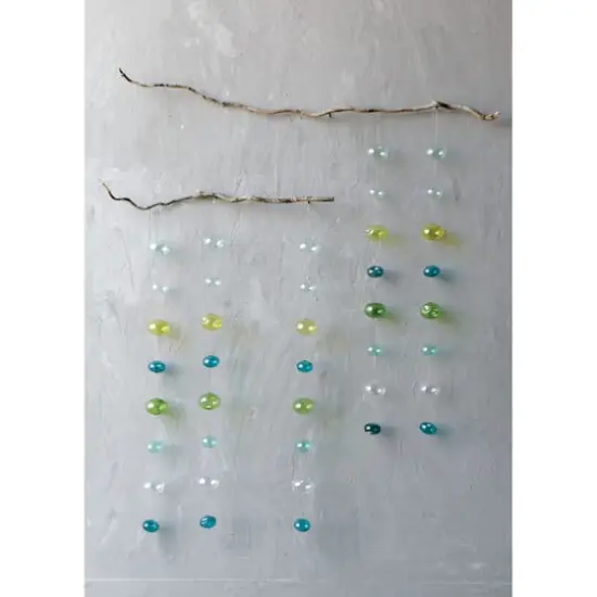 Hello Honey® 4ft. Blues & Greens Hand Blown Bubble Glass Garland {3}