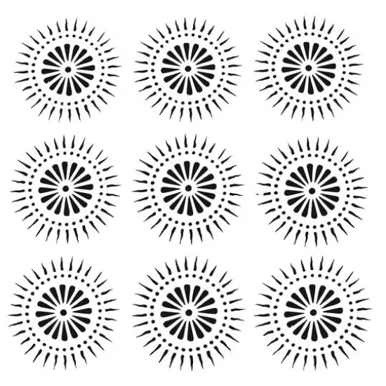 The Crafter's Workshop Petal Burst Stencil, 12" x 12" {1}