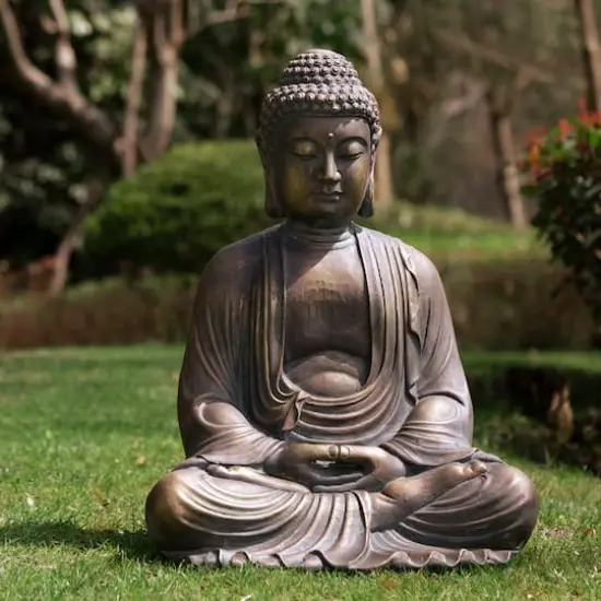 Glitzhome&reg; 23" Meditating Buddha Statue {3}