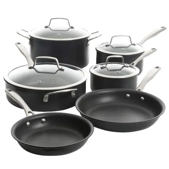 Kenmore&reg; Pro Arbor Heights 10-Piece Black Nonstick Aluminum Cookware Set {1}