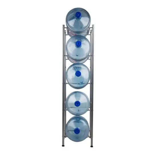 Mind Reader Silver 5-Gallon Water Bottle Jug Storage Rack {7}