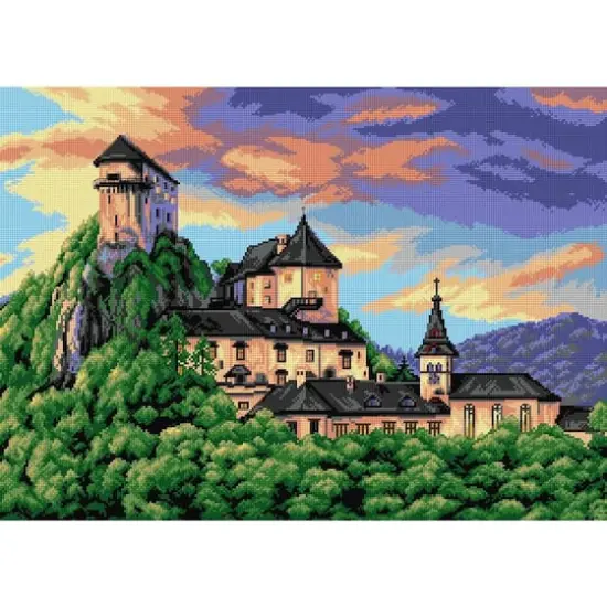 Orchidea Orava Castle Gobelin Canvas Cross Stitch Kit {1}