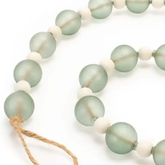 45" Green Glass & Wood Bead Garlands, 2ct. {3}