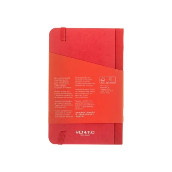 Fabriano&reg; EcoQua Plus Lined Red Fabric-Bound Notebook {10}