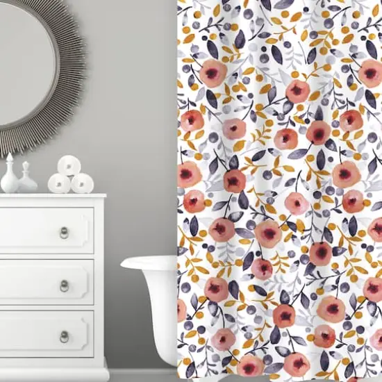 Bath Bliss Floral Design Shower Curtain {3}