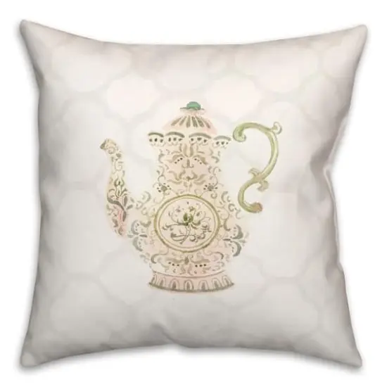 Tea Pot Lattice 18" x 18" Throw Pillow {1}
