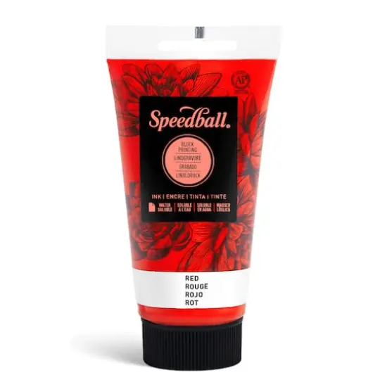 Speedball&reg; Water-Soluble Block Printing Ink Red {1}