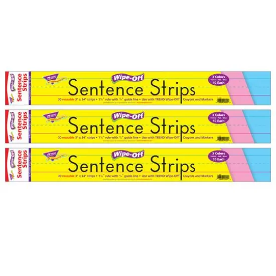 Trend Enterprises&reg; Wipe-Off&reg; Multicolor Sentence Strips, 180ft. {1}
