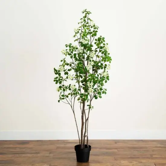 6ft. Potted Dogwood Tree with Real Touch Leaves {7}