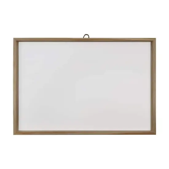 17" x 25" White Plaque with Natural Wood Frame by Make Market® {1}