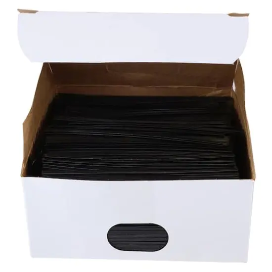 JAM Paper Home Décor Trimmings 4" Plastic Twist Ties, 2,000ct. Black {1}