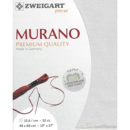 Zweigart&reg; Murano Precut 32 Count Premium Fabric, 18" x 27" Silvery Moon {1}
