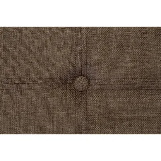 Simplify 30" Faux Linen Double Folding Storage Ottoman Espresso {5}