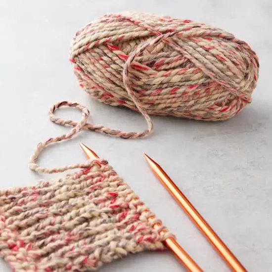 Lion Brand&reg; Wool-Ease&reg; Thick & Quick&reg; Variegated Yarn Jam Cookie {3}