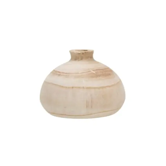 Hello Honey&reg; 5.5" Paulownia Wood Vase {3}