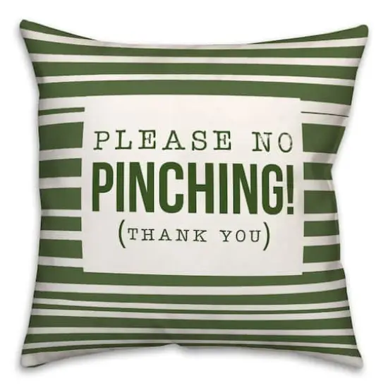 Please No Pinching 3 18" x 18" Throw Pillow {1}