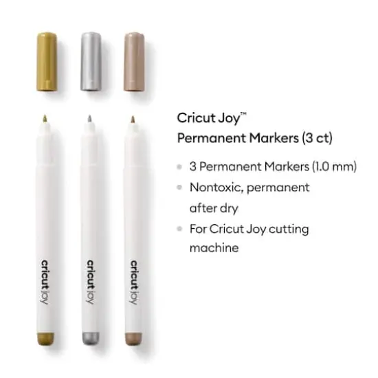 Cricut Joy&trade; 1.0mm Permanent Metallic Markers, 3ct. {3}