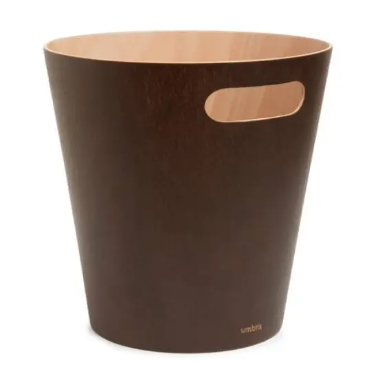Umbra 2gal. Woodrow Trash Can Natural {2}