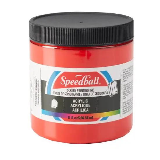 Speedball&reg; Acrylic Screen Printing Ink, 8oz. Medium Red {1}