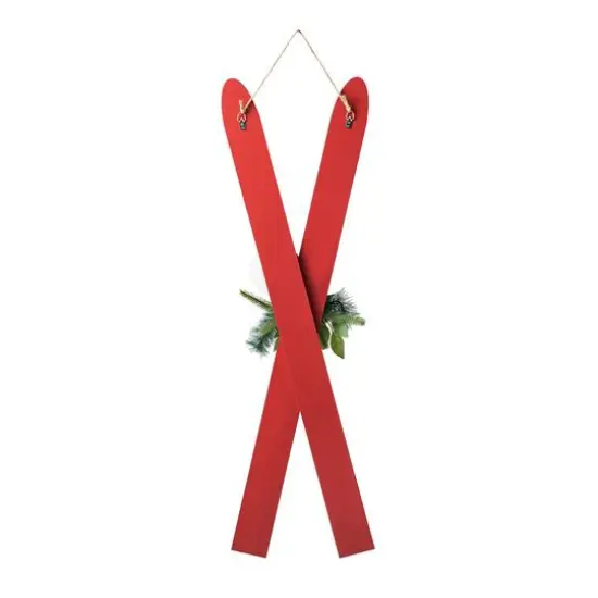 Glitzhome&reg; 3ft. Wooden Sleigh Porch D&eacute;cor {8}