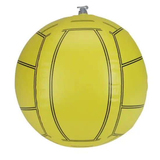 16" Yellow & Black Inflatable Beach Volleyball Water Toy {1}