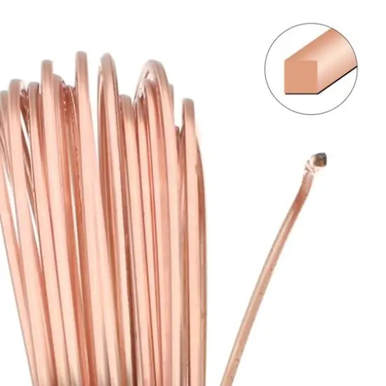 The Beadsmith&reg; Wire Elements&trade; 18 Gauge Tarnish Resistant Square Soft Temper Wire, 4yd. Rose Gold {5}