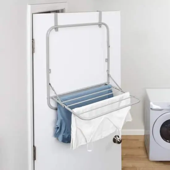 Honey Can Do Gray Collapsible Wall-Mounted Clothes Drying Rack {6}