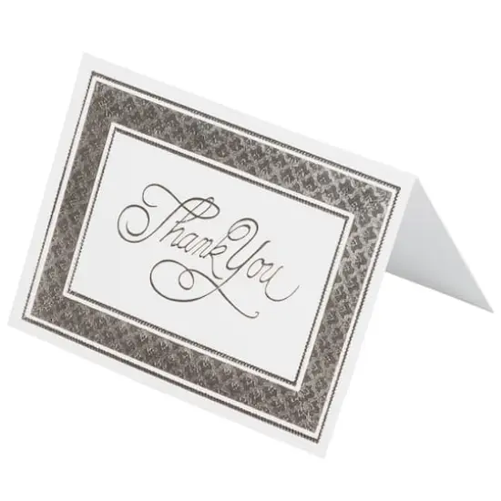 JAM Paper Silver Border Thank You Cards & Envelopes, 25ct. {3}