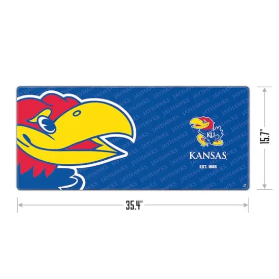 College Football Logo Series Desk Pad Kansas Jayhawks {4}