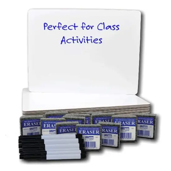 Flipside Dry Erase Board, Pen & Eraser Kit, 12 Sets {1}