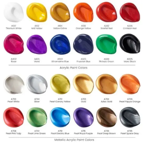 Arteza&reg; Acrylic Art Paint & Tools Set {4}